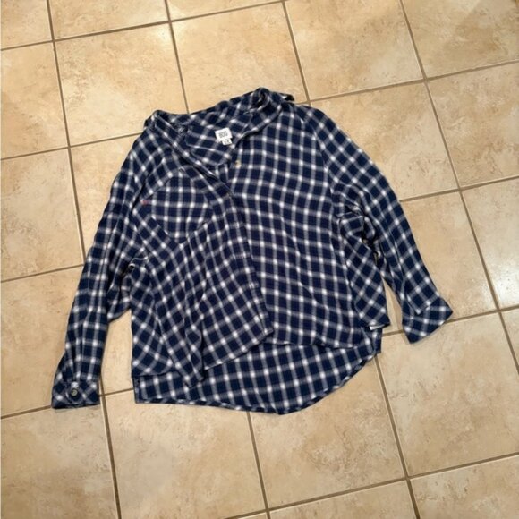 BDG Navy and White Checkered Shirt - Picture 1 of 5